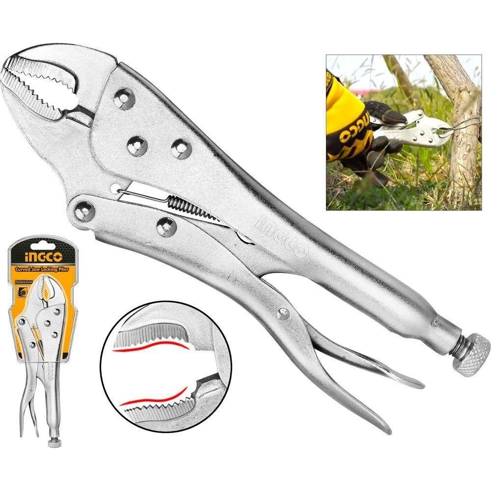 Ingco Curved Jaw Locking Pliers Vise Grip - KHM Megatools Corp. Ingco Curved Jaw Locking Pliers Vise Grip - KHM Megatools Corp.